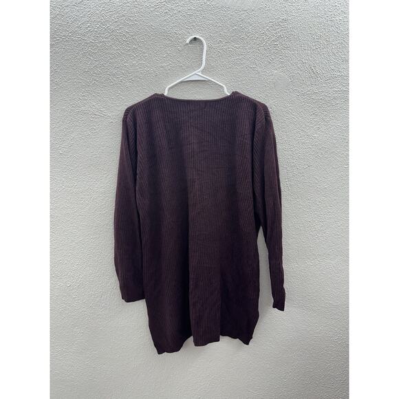 Working Class Designs & Co Womens Sweater Size 18/20 Purple Long Sleeve V-Neck - Picture 7 of 11